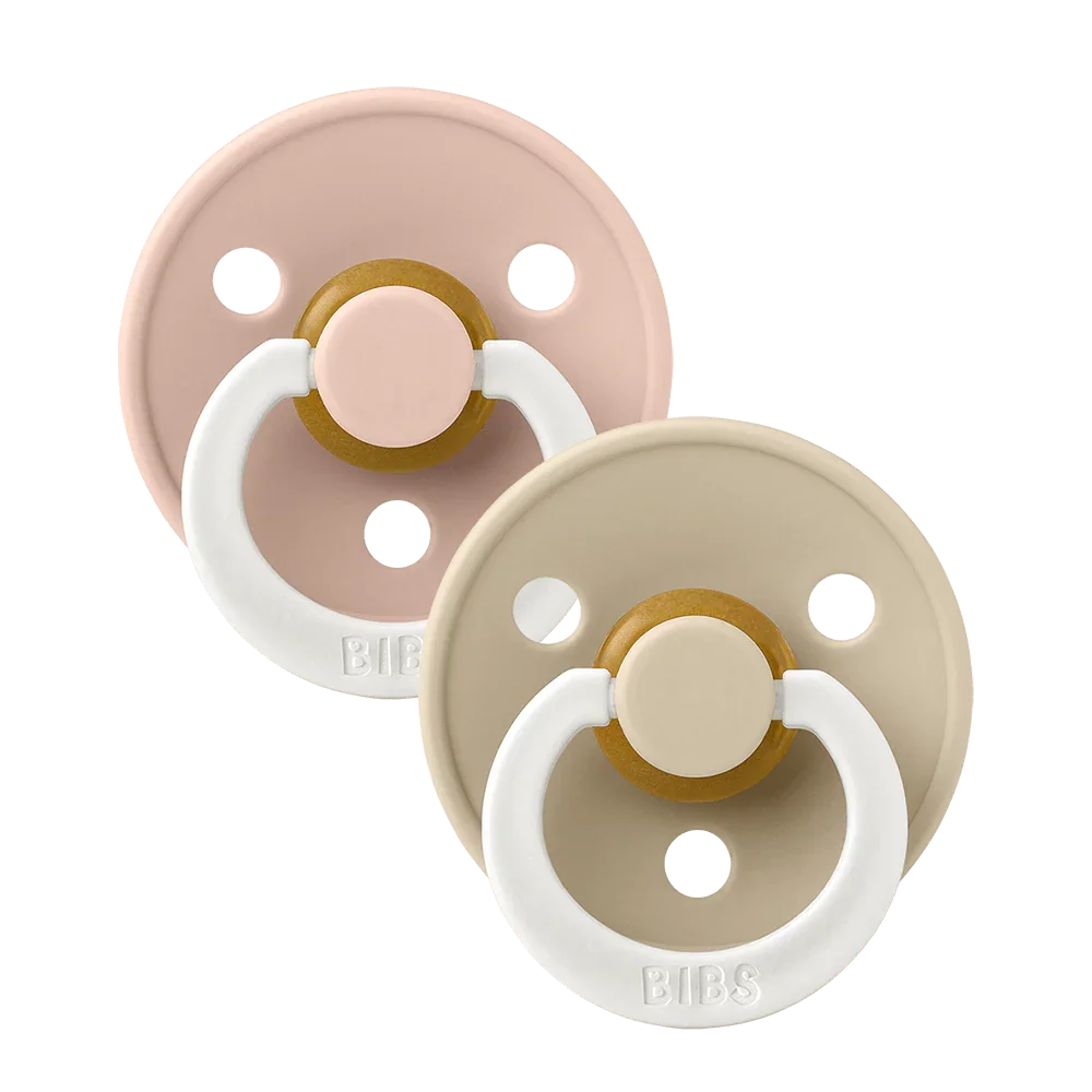 Sucette anatomique BIBS GLOW lot de 2 - Blush/Vanille