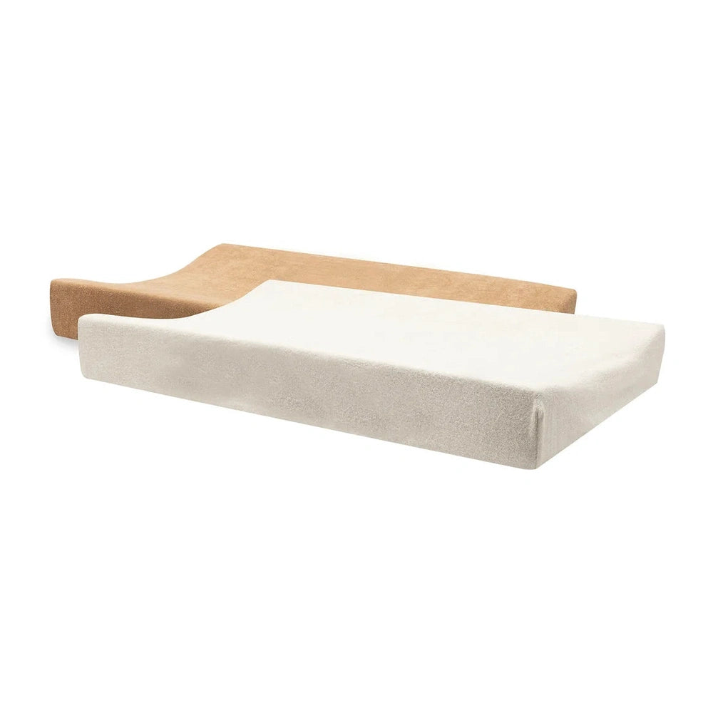 Jollein Aankleedkussenhoes Badstof 2-pack - Hazel & Oatmeal