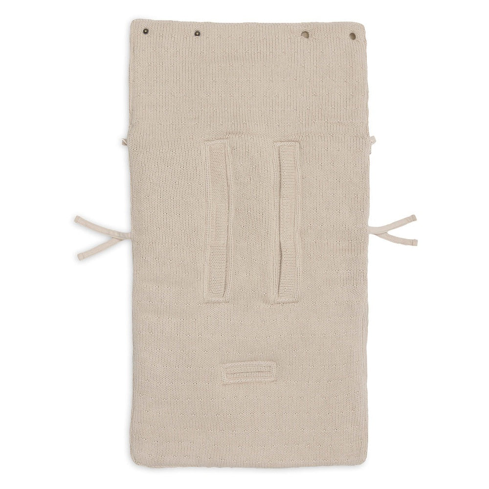 Jollein Voetenzak Groep 0+ 3/5 Puntsgordel Sprinkle Knit - Sand