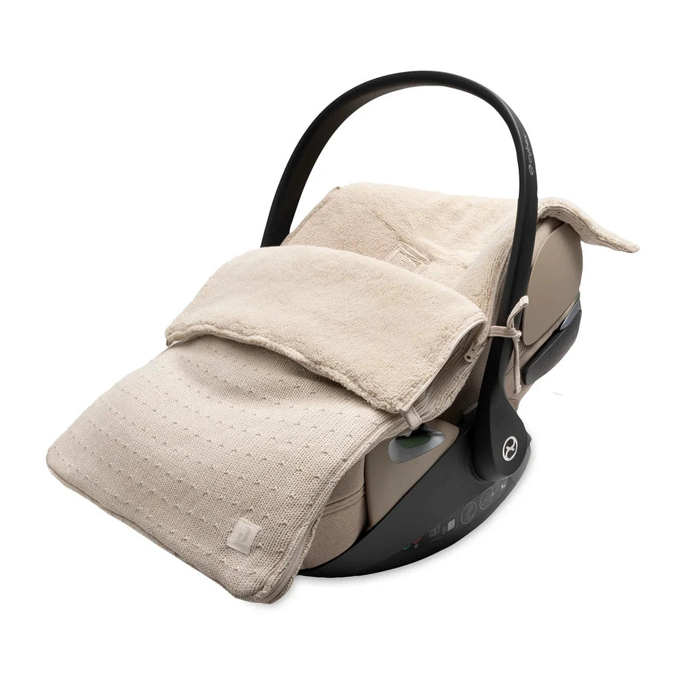 Jollein Voetenzak Groep 0+ 3/5 Puntsgordel Sprinkle Knit - Sand