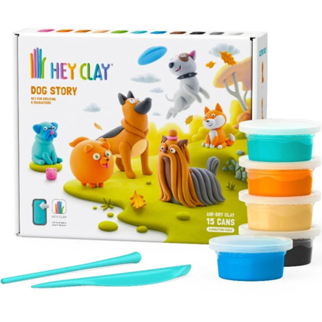 Hey Clay Zelfhardende Klei Honden - 15 potjes