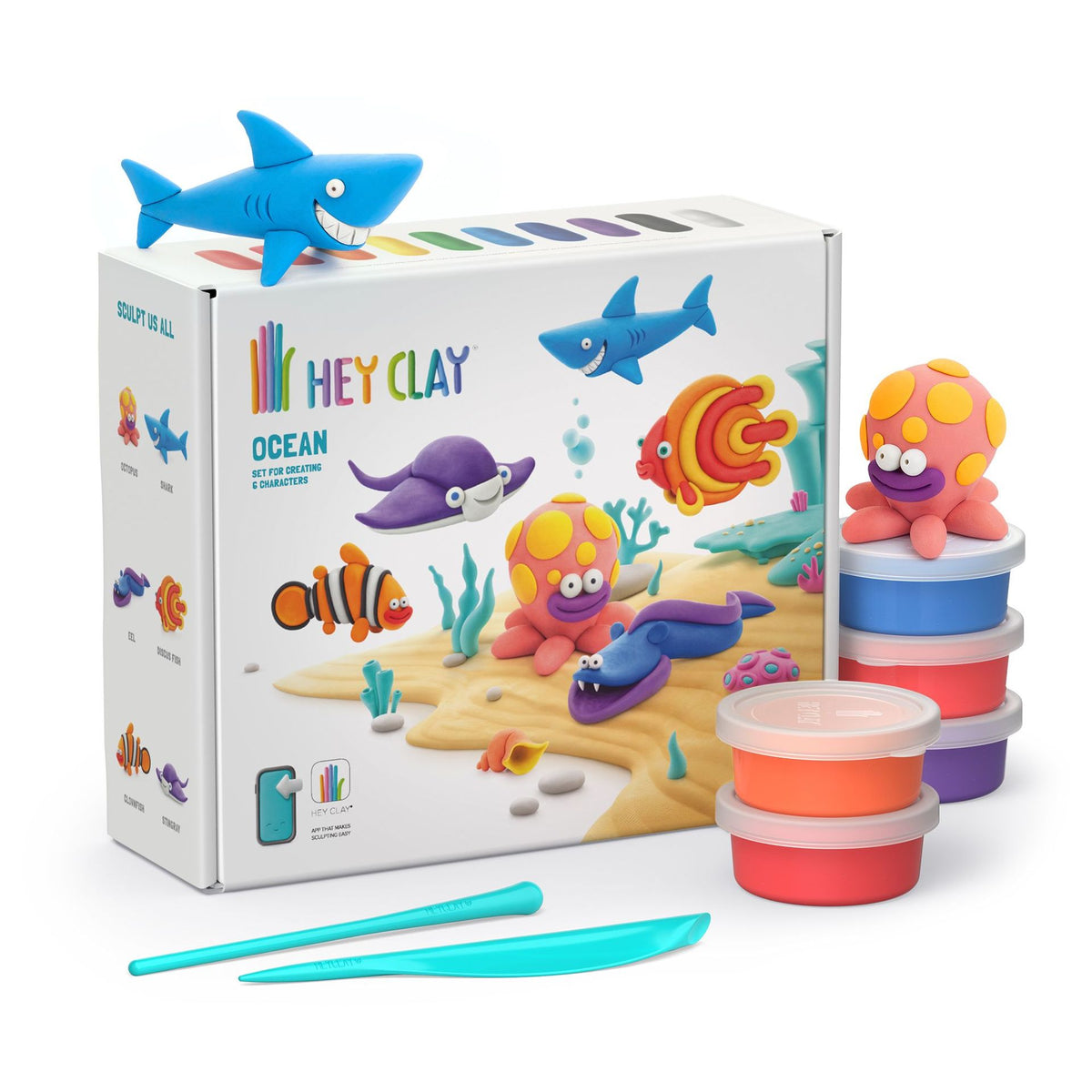 Hey Clay Zelfhardende Klei Vogels - 15 potjes