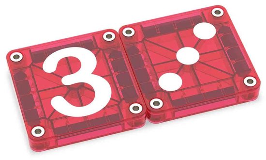 Magna-Tiles Micro Mags Learn Numbers 56 Stuks - Blauw Rood