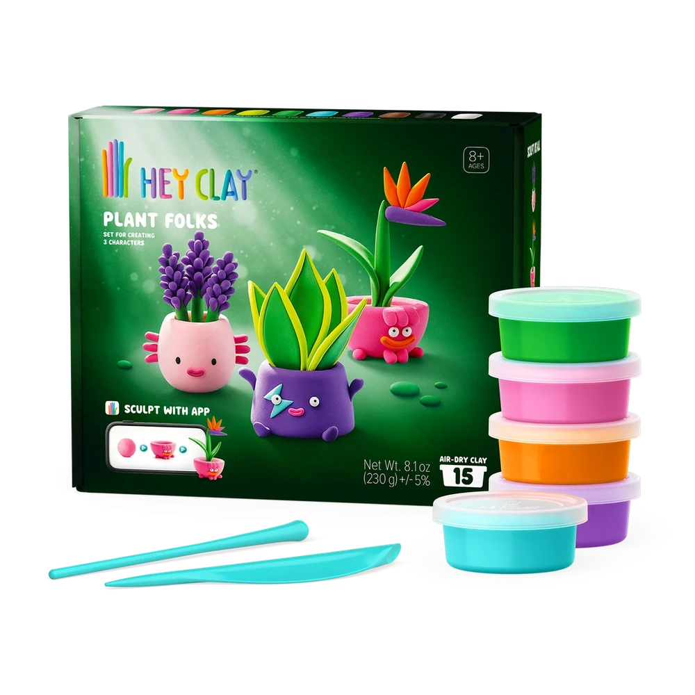 Hey Clay Zelfhardende Klei Plant Folks - 15 potjes