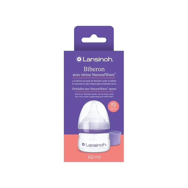 Lansinoh Drinkfles & NaturalWave speen 60ml