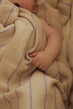 Hvid Blanket Harry Cream & Lilac