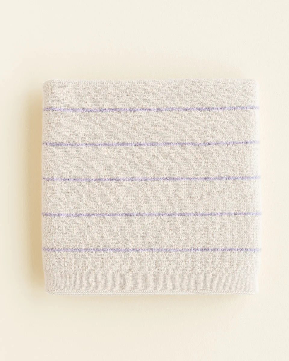 Hvid Blanket Harry Cream & Lilac