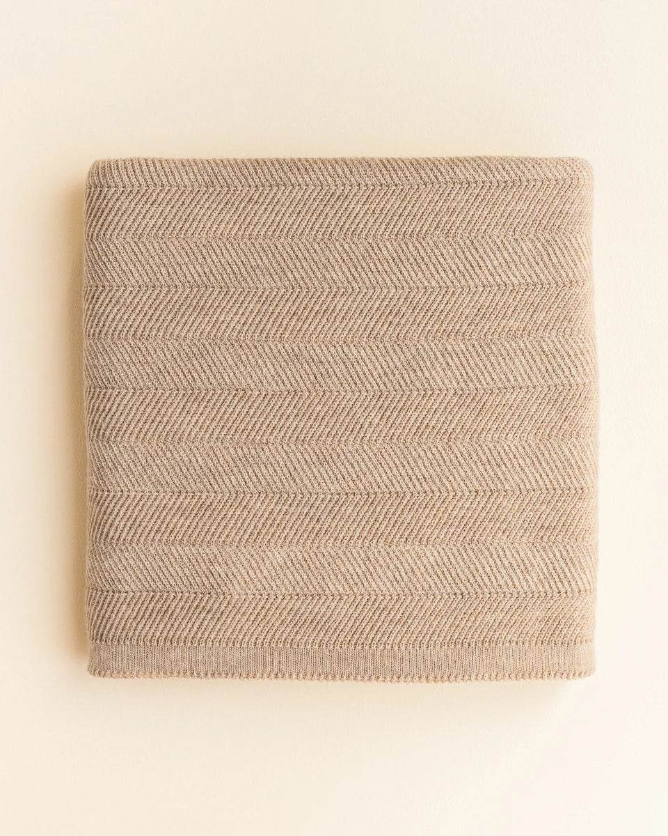 Hvid Blanket Freddy Sand