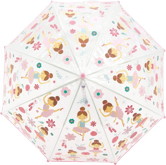 Little L Paraplu Transparant 70 cm - Ballerina's