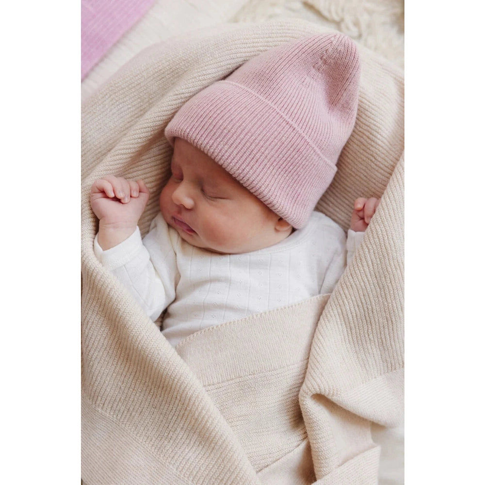 Hvid Beanie Fonzie Powder