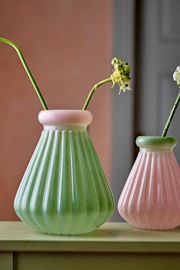 Bloomingville Vaas Judith In Glas - Roos