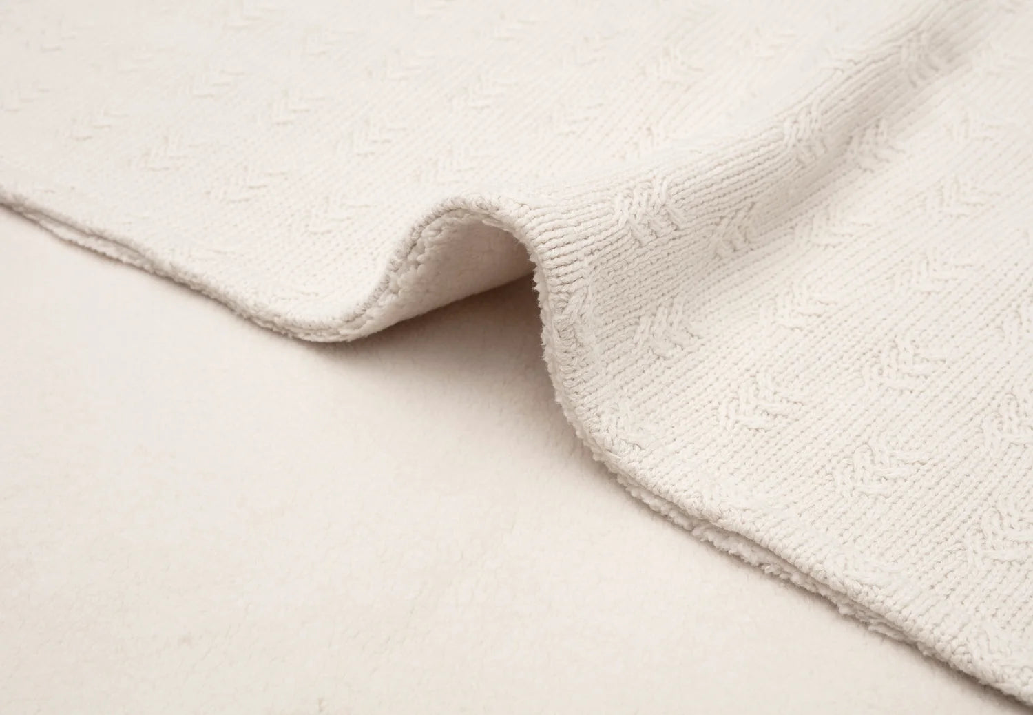 Jollein - Deken Wieg - Grain Knit Oatmeal/ Velour - 75x100cm