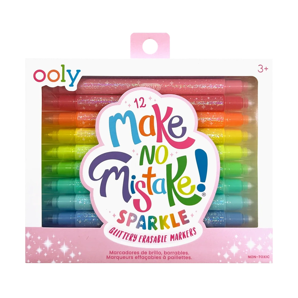 Ooly - Make No Mistake - Glitter Uitwisbare Stiften - 12 Stuks