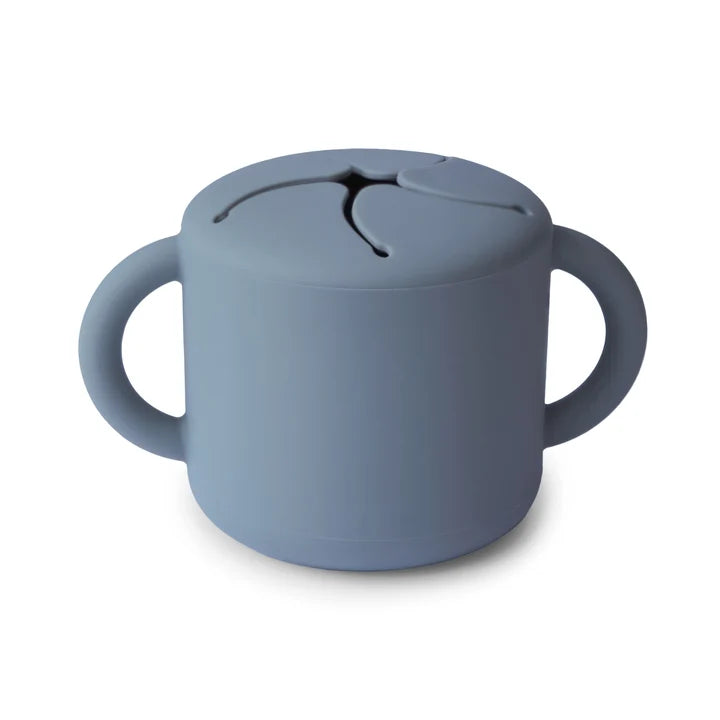 Mushie Snackbeker In Silicone - Blauw