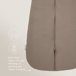 Meyco - Studio Slaapzak - Gevoerd - Afritsbare Mouw - Classic Dark Taupe - 90cm