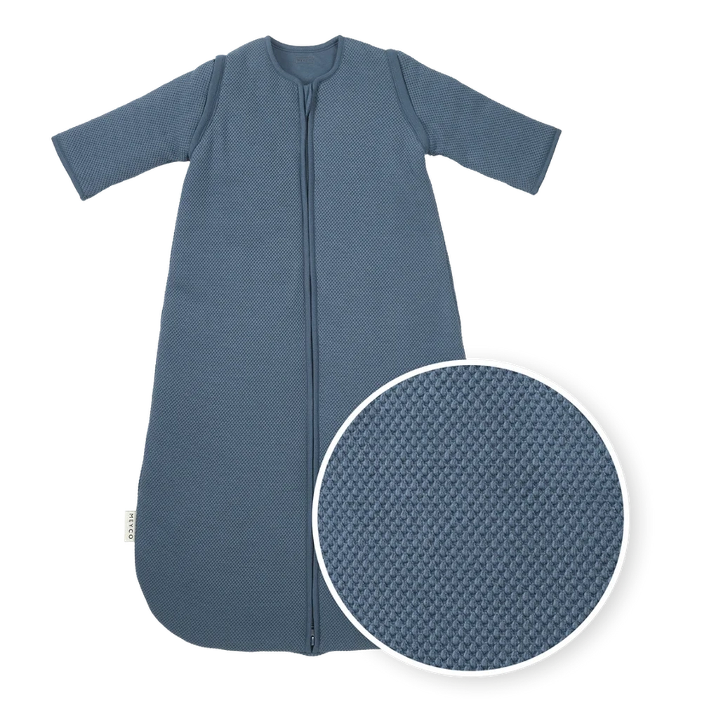 Meyco - Studio Slaapzak - Gevoerd - Afritsbare Mouw - Classic Indigo - 70cm