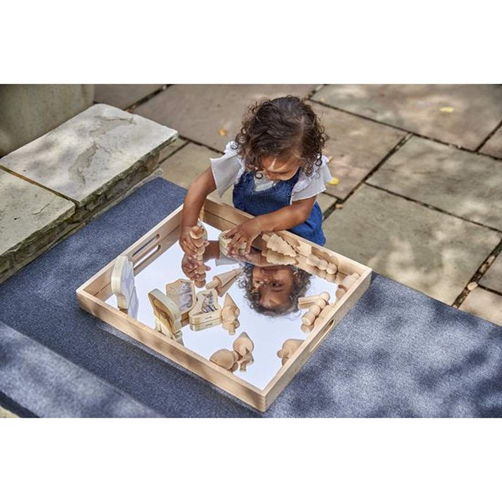 Plateau miroir en bois Tickit