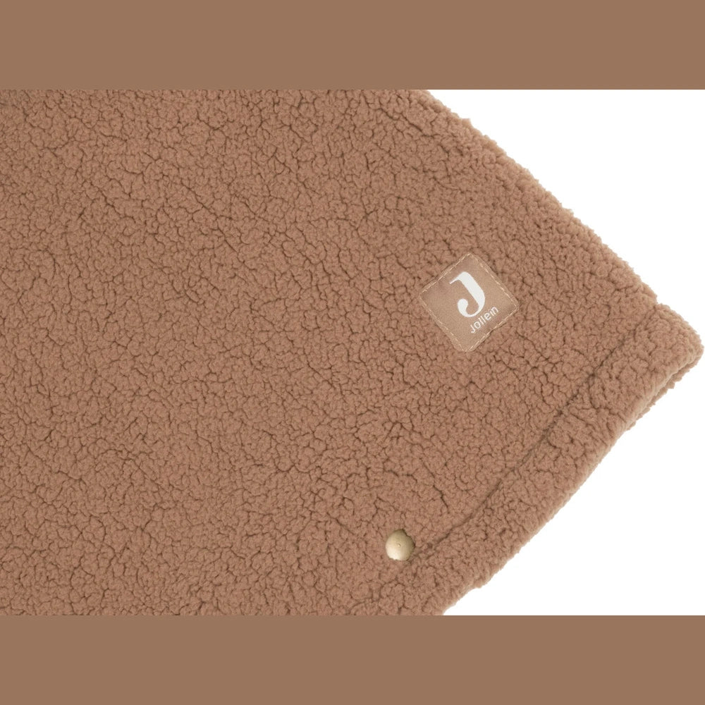 Poncho Jollein Cosy en polaire teddy - noisette foncé