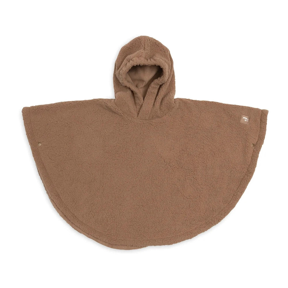 Poncho Jollein Cosy en polaire teddy - noisette foncé