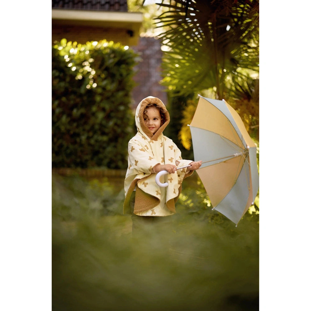 Poncho d’extérieur Jollein déperlant - Mini ours en peluche/polaire teddy