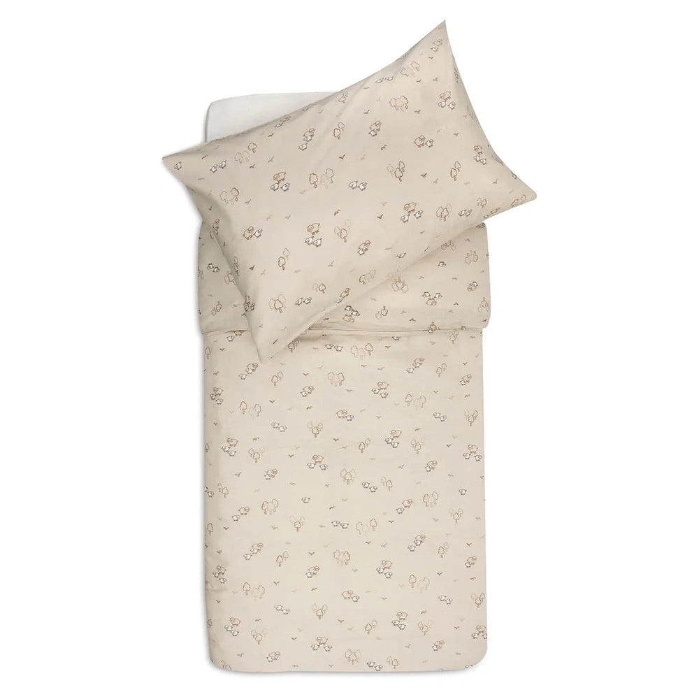 Housse de couette Jollein avec taie d’oreiller 100x140cm - Woolly