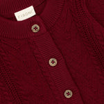 Fixoni Infant Cardigan Knit - Tibetan Red