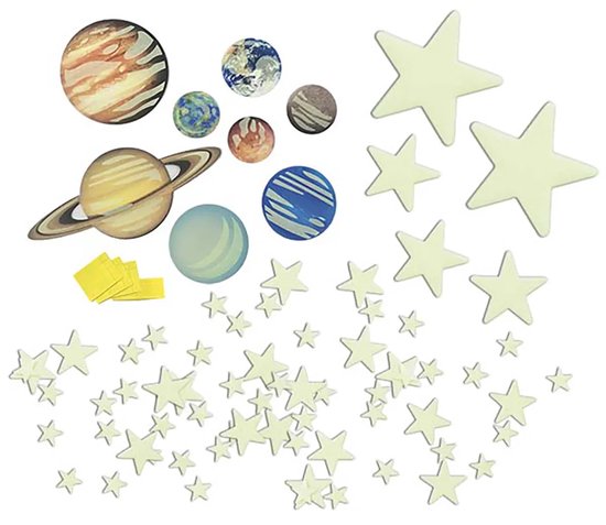 Glowing Imaginations Glow In The Dark 100 st. - Planeten En Sterren