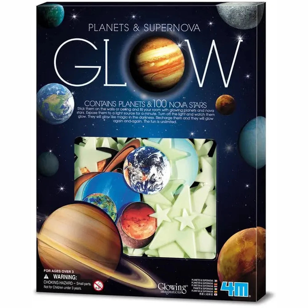 Glowing Imaginations phosphorescentes 100 pièces - Planètes et étoiles