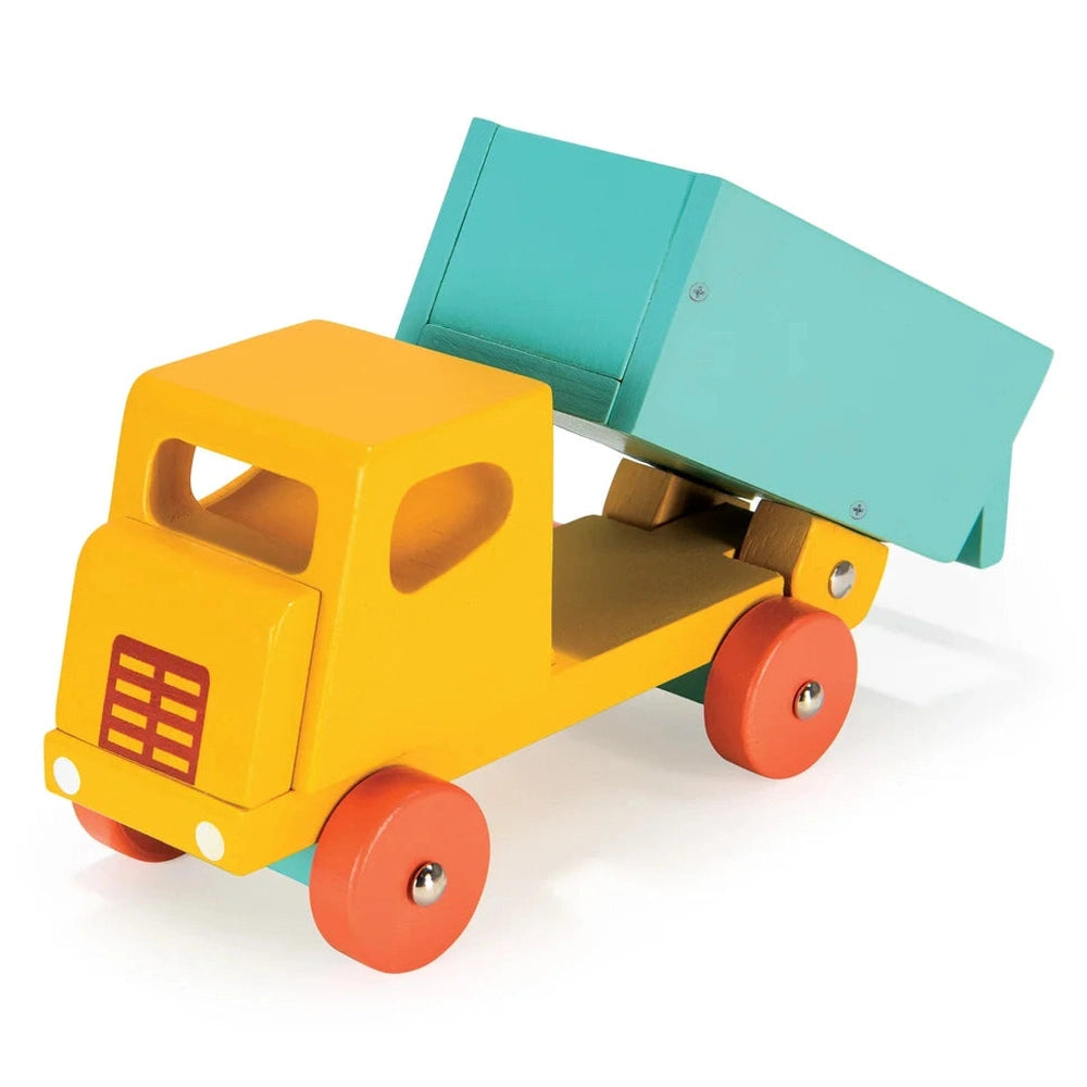Camion en bois jaune Mentari