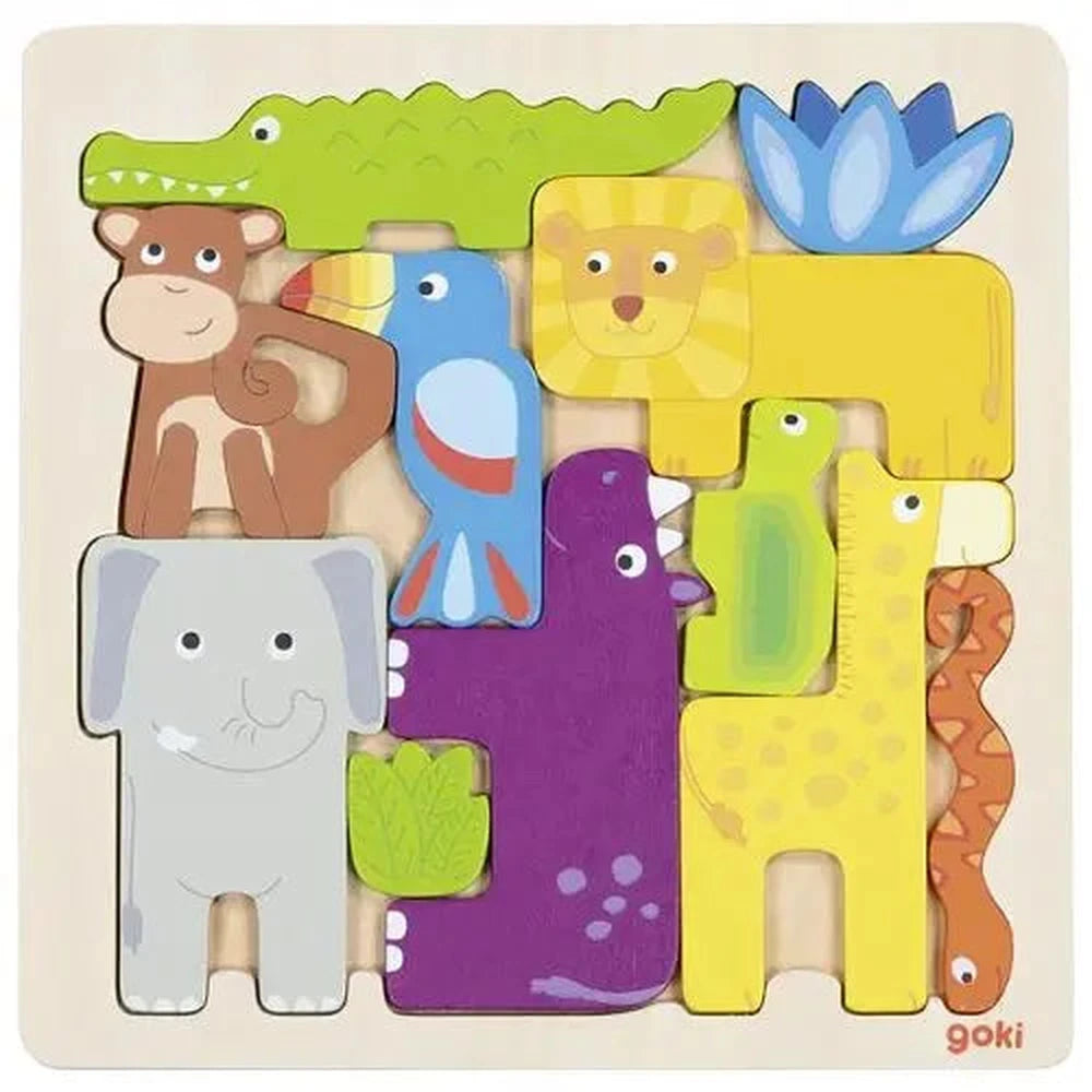 Puzzle à encastrer Goki - Safari