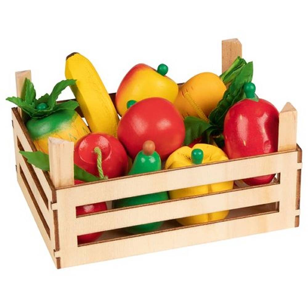 Fruits et légumes Goki dans une caisse