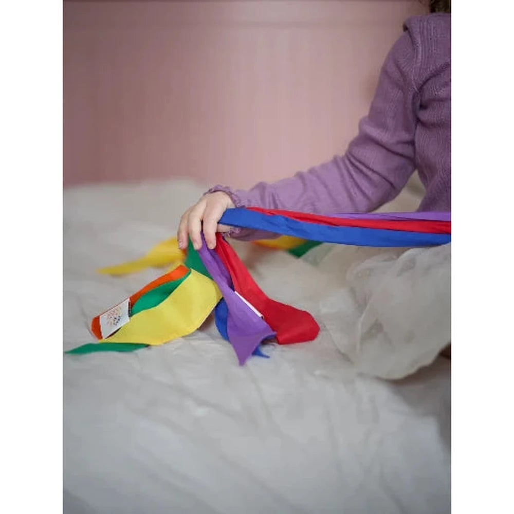 Rubans de jeu en coton Pit&Play, lot de 6 - couleurs arc-en-ciel