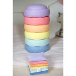 Pit&Play Sacs sensoriels pastel + voile de jeu en coton offert, taille moyenne, Fade Pastel