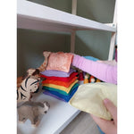 Pit&Play Sacs sensoriels pastel + voile de jeu en coton offert, taille moyenne, Fade Pastel