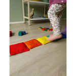 Pit&Play Sachets sensoriels arc-en-ciel + foulard de jeu en coton offert, taille moyenne, Fade Rainbow