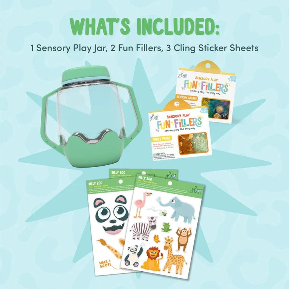 Glo Pals gobelet sensoriel DIY thème zoo - vert