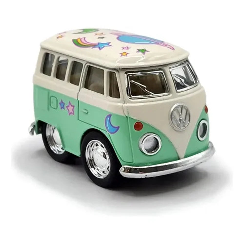 Kinsmart Metalen Modelauto Little Van - Flower Power