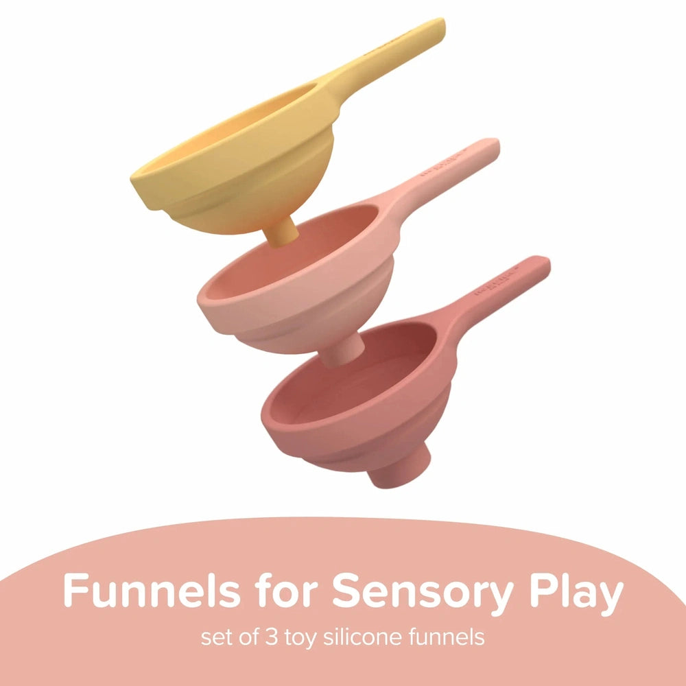 Inspire My Play Opvouwbare Trechters Voor Sensorisch Spel - Coral/Geel