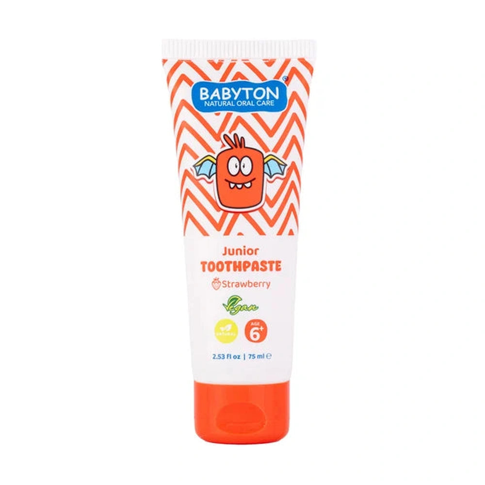Babyton Junior Tandpasta Met Fluoride 6+ 75ml - Aardbei