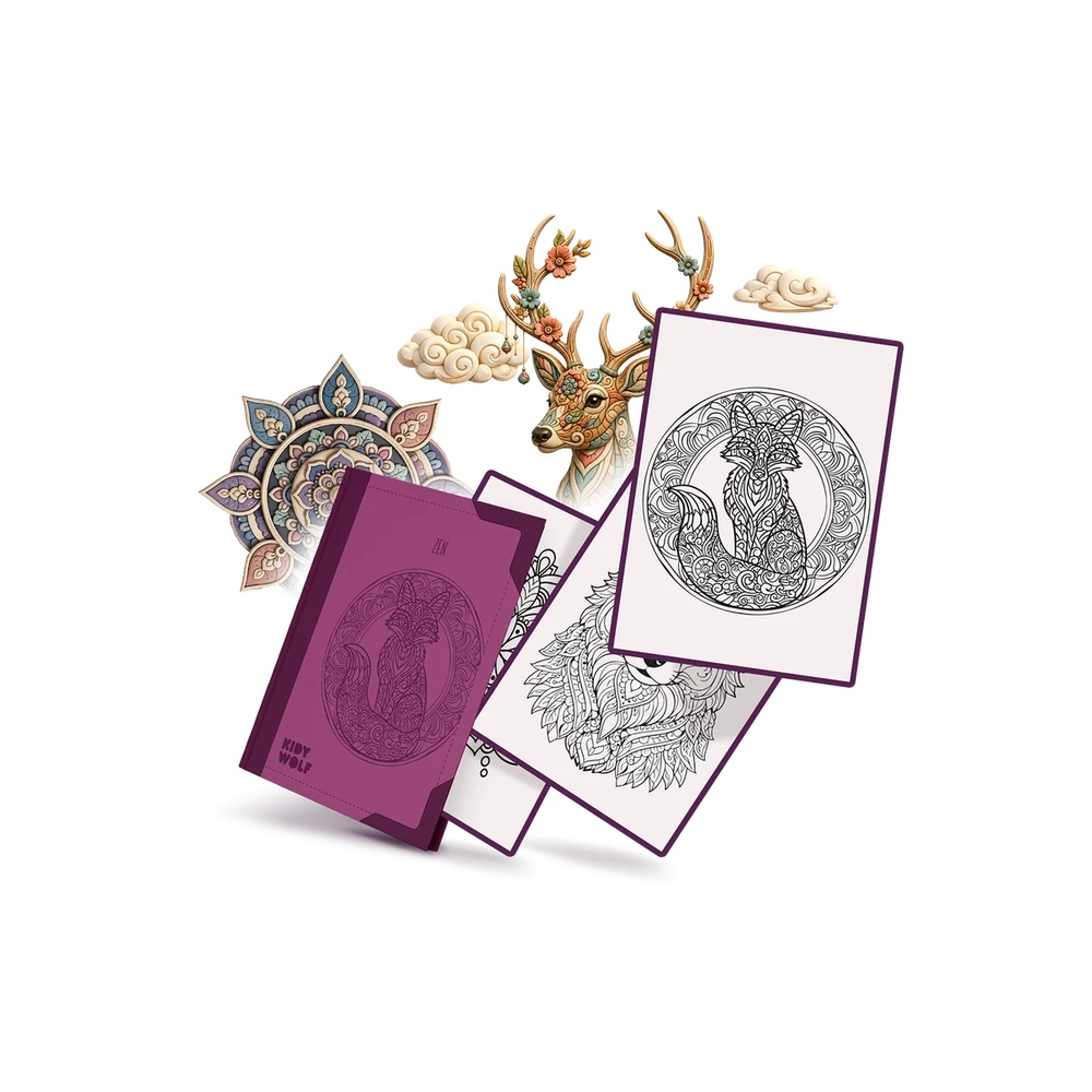 Kidywolf Refill KidydrawPad 30 Overtrektekeningen - Zen