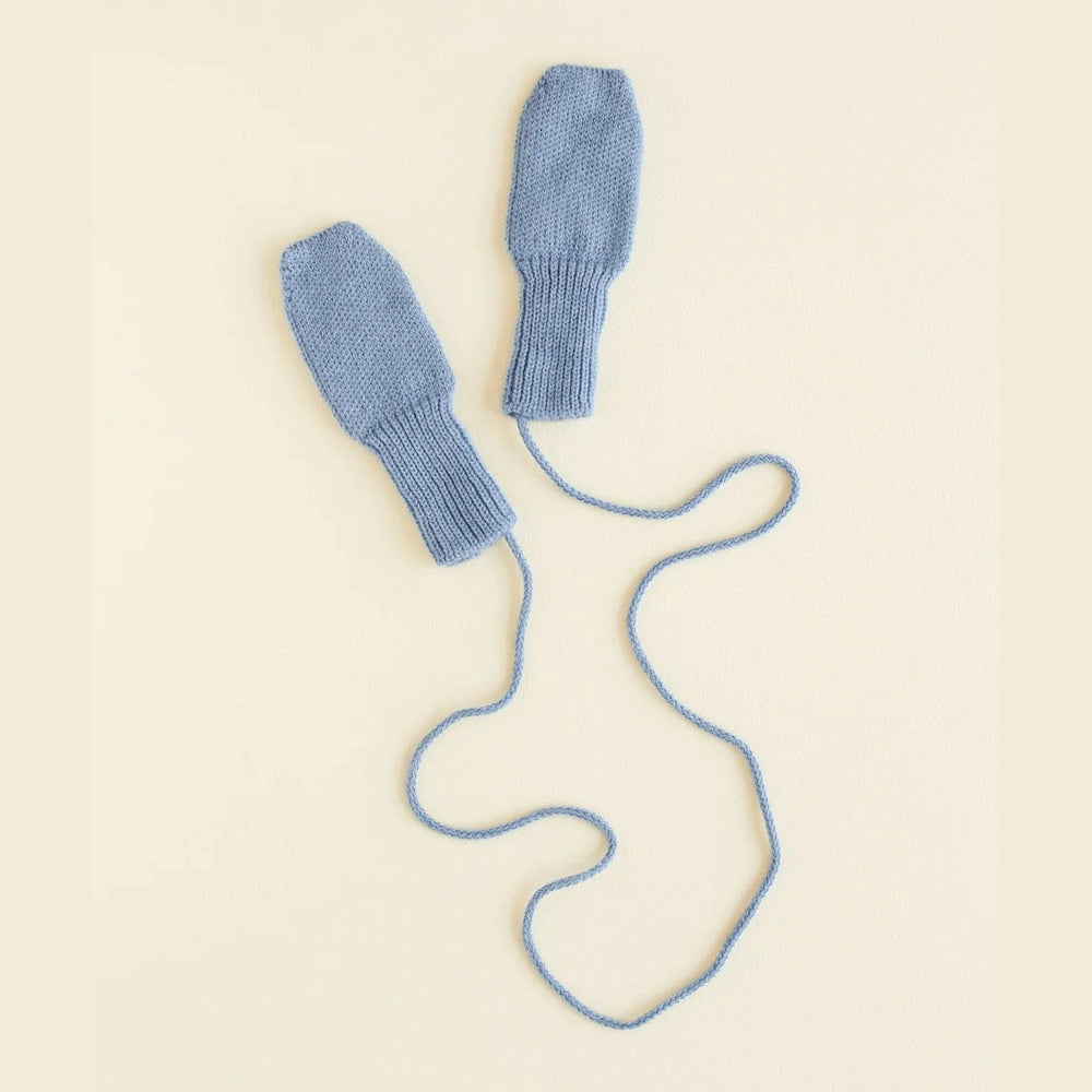 Hvid Wantjes - Light Blue