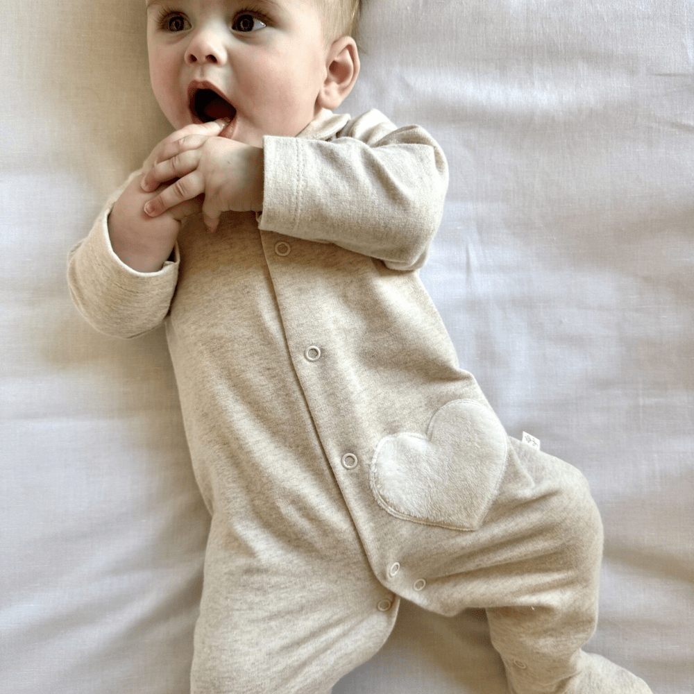 Living Nature - Babypakje Aline - Ecru Hartje