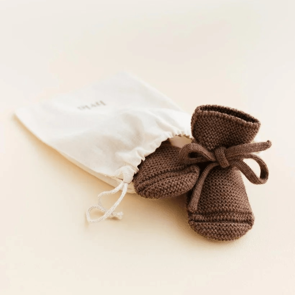 Hvid Booties 0–9 maanden - Mocha
