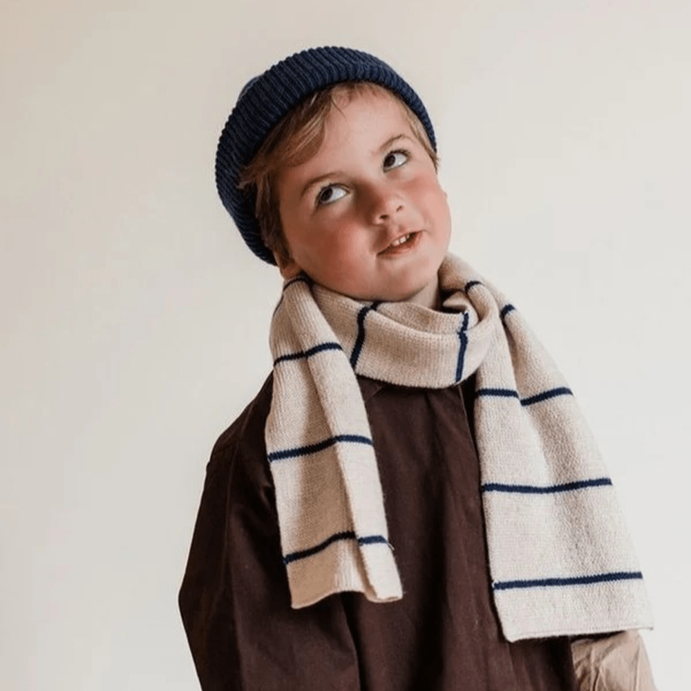 HVID - Scarf Igor - Cream/Blue