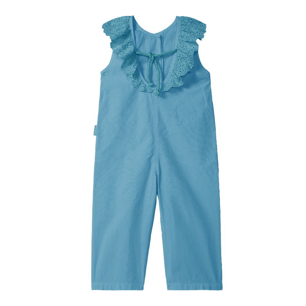 Laranjinha Katoenen Tuinbroek Voor Kinderen - Turquoise