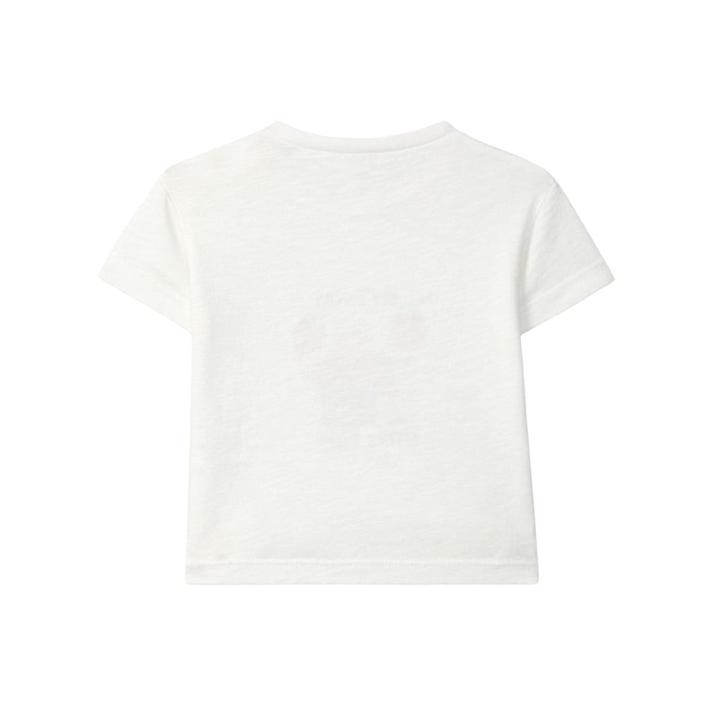 Laranjinha Katoenen T-Shirt Voor Baby's "Lets Play Little Crab" - Off-White
