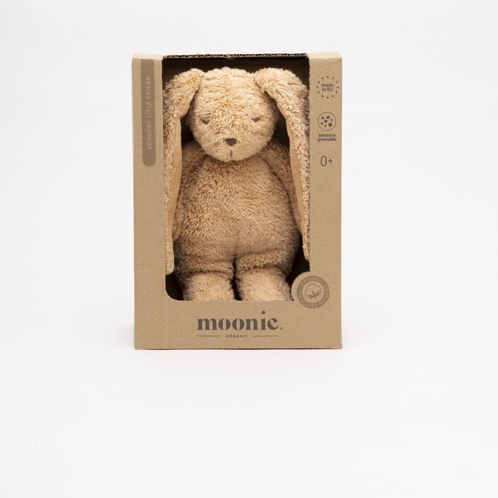 Moonie Sensorische Knuffel Little Bunny - Cappuccino