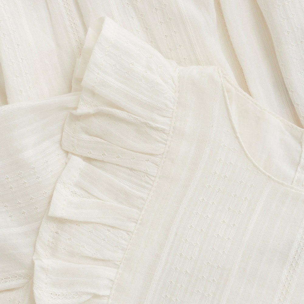 Enfant Bloomer Met Lange Mouwen En Ruffles - Offwhite