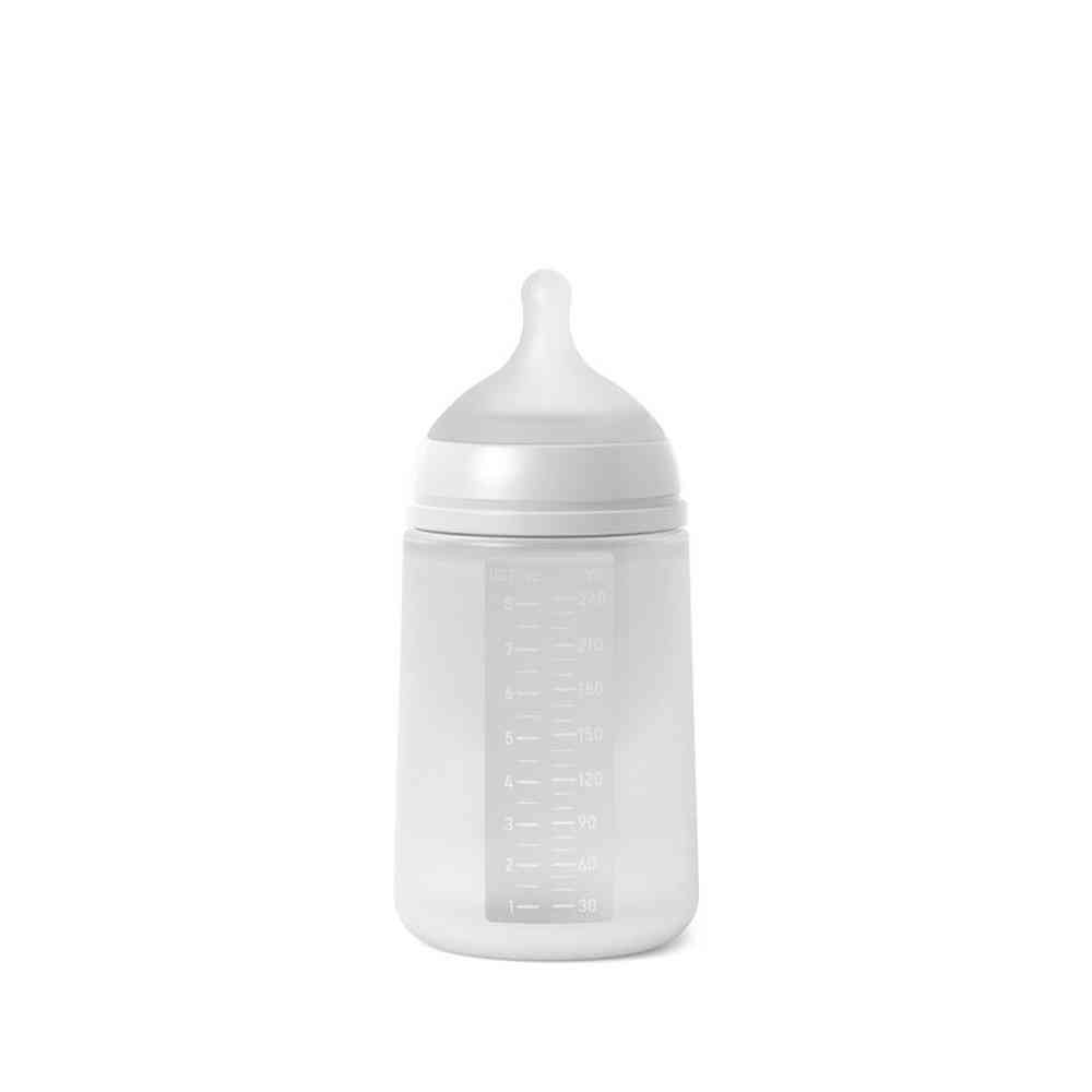 Suavinex - Siliconen Flexibele Zuigfles - 240ml - Wit/Transparant