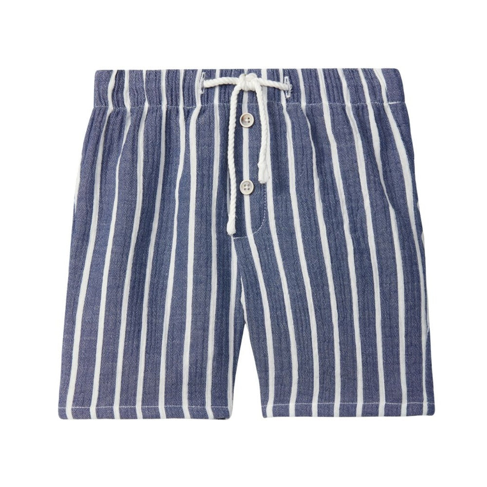 Laranjinha Gestreepte Zomer Shorts Voor Kinderen - Navy Blue